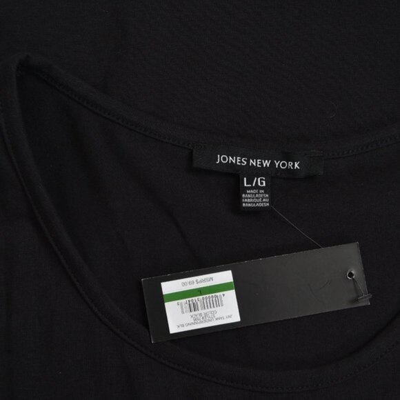 Jones York Black Tank Top Sleeveless Cotton Size Large - Picture 4 of 8